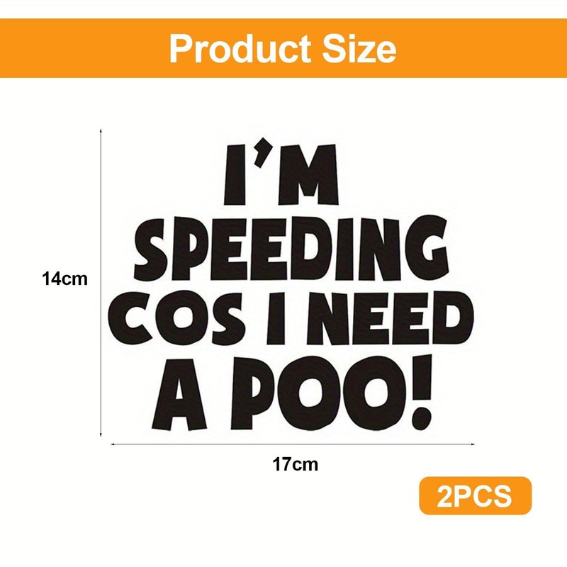 2 Pieces Creative Car Stickers, Letter Car Stickers, Funny Car