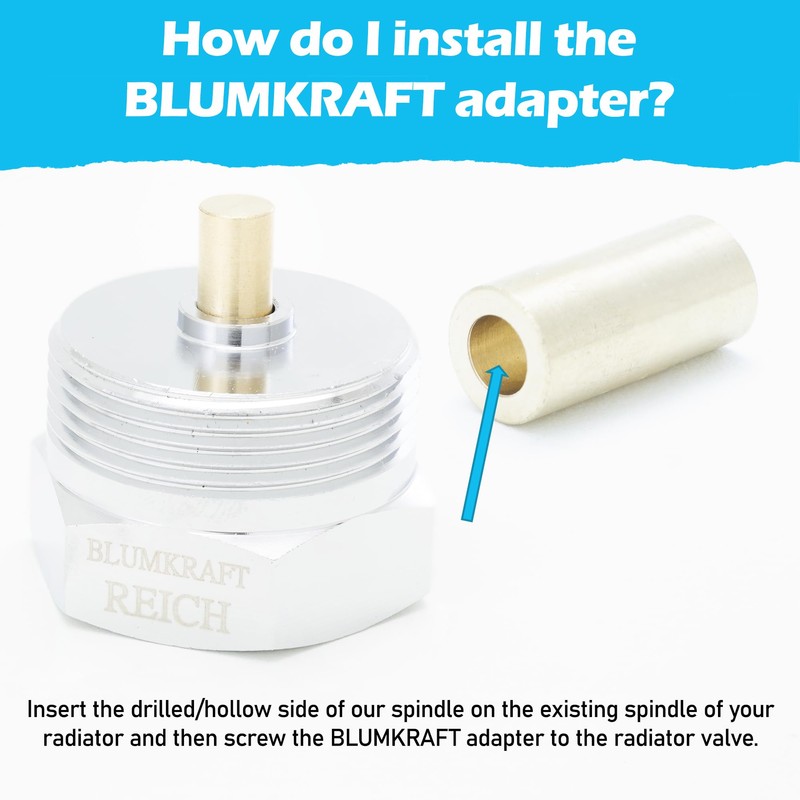 BLUMKRAFT Metal Adapter Compatible with Reich Radiators (Prototype) to M30