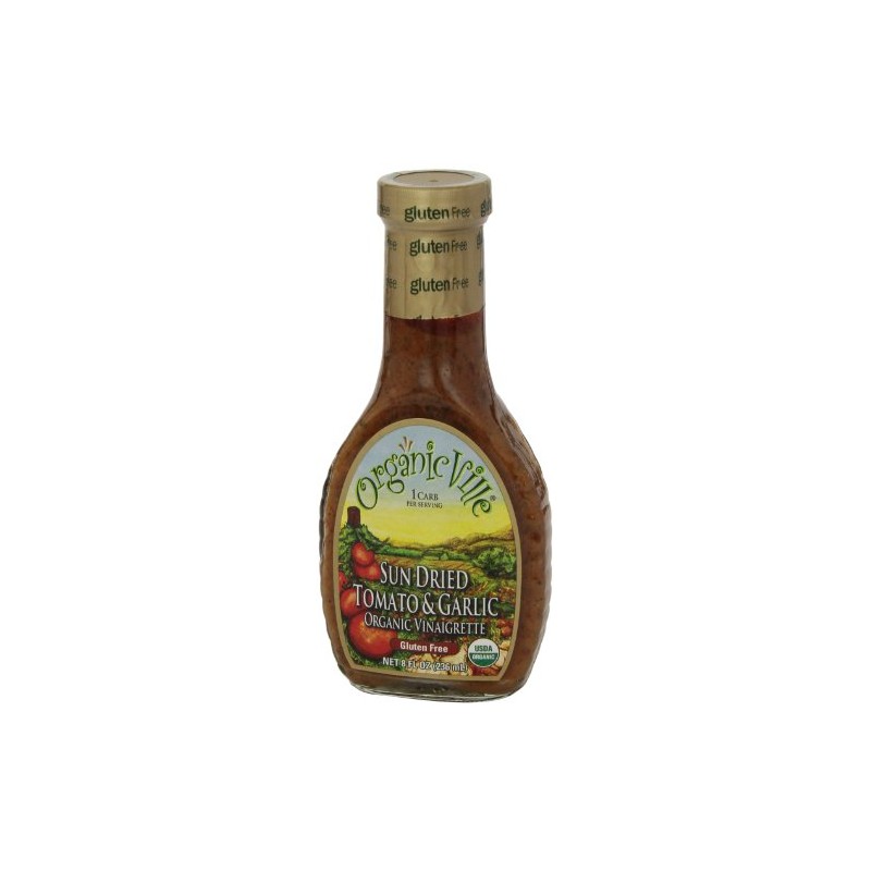 Organicville Sundried Tomato and Garlic Vinaigrette - Salad Dressings, Keto