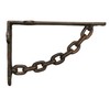 4 Cast Iron Rustic Chain Brackets Braces Bookshelf Brackets