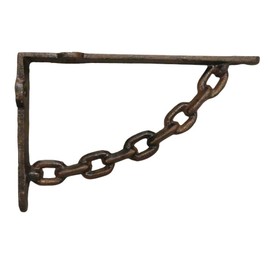 4 Cast Iron Rustic Chain Brackets Braces Bookshelf Brackets