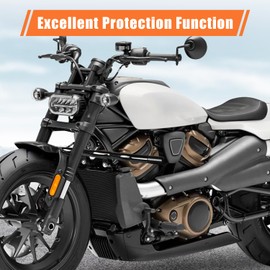 AUFER Motorcycle Front Highway Engine Guards Crash Bar Compatible With For Sportster S RH1250S Nightster RH975 RH975S 2021-2025 Flat-Out Bar Bumper Protector Freeway Bar