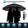 Trenovo 2 Pack Windproof Trave Inverted Umbrella, Reverse Compact Umbrellas