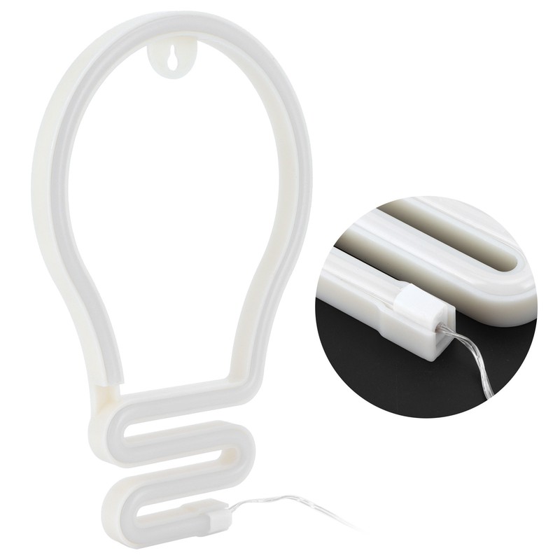 Bulb Shape Neon Light LED Sign for Wall Decor Party