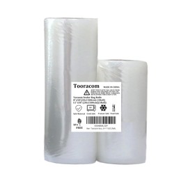 Tooracom Vacuum Sealer Bags Rolls, for Food Saver Seal a Meal, Weston, Commercial Grade, BPA Free, Heavy Duty, Great for vac storage, Meal Prep or Sous Vide, 2Rolls (8''x50'+11''x50') 2Rolls