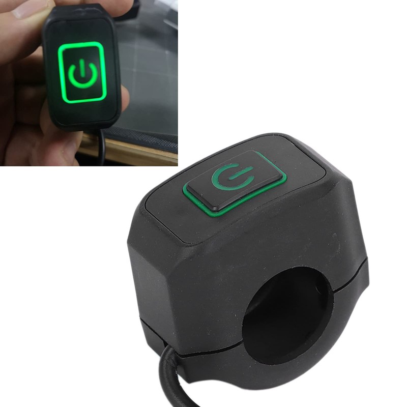 Yctze Motorcycle Handlebar Switch, 22 mm Universal Waterproof Control Button