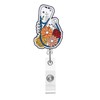 Stethoscope Badge Reel,Cute Flora Acrylic Badge for ID Card Badge,Fun