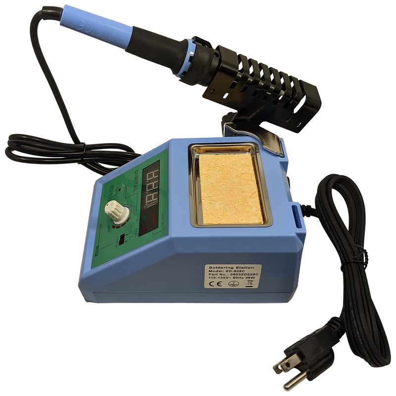 Temperature Adjustable Soldering Station with Digital LED Display, ESD Safe,