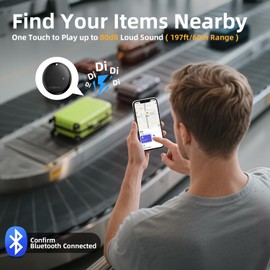Esky Air Tag, Bluetooth Luggage Tracker Works with Find My APP (iOS Only, Not for Android), Key Finder and Item Locator for Luggage, Backpack, Suitcases, Pets, Wallet
