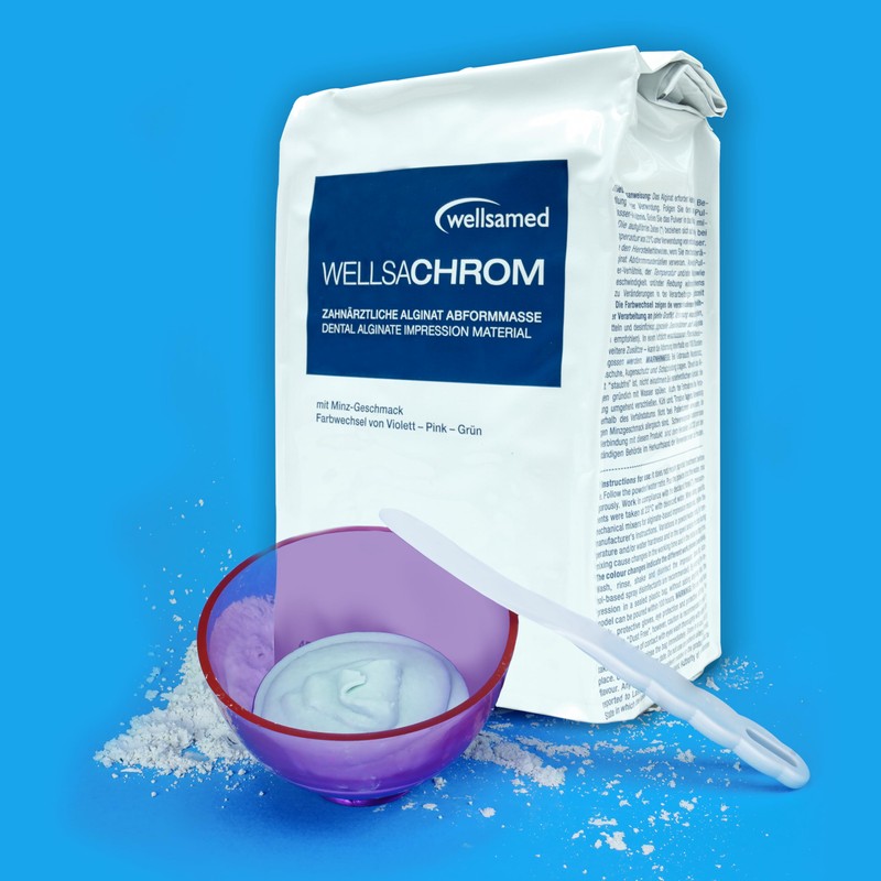 Wellsamed Wellsachrom Dental Alginate Quick Moulding Compound Powder 2 Minutes