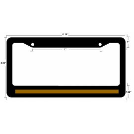 OwnTheAvenue TM Support Dispatcher Police License Plate Frame Thin Gold Line Emergency
