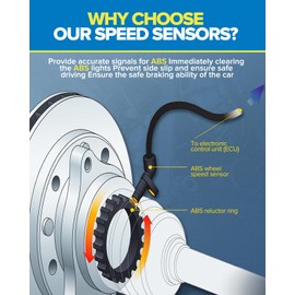 PHILTOP 2PCS Front ABS Wheel Speed Sensor Replacement for Camry 2012-2017, ES350 2013-2018, Avalon 2013-2015, ES300h 2013-2018,ALS2318 2PCS ABS Sensor Kit