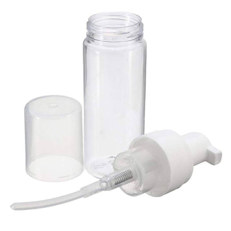 UTENEW 2-Piece Plastic Foamer Bottle Clear Pump Dispenser Mini Travel
