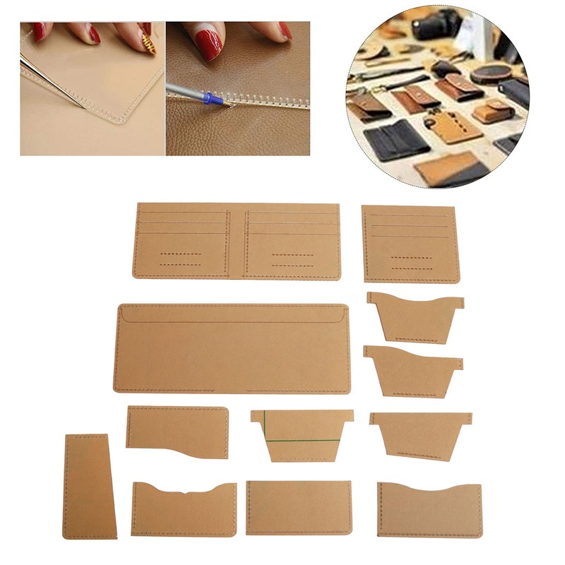 13 Pcs Leather Wallet Template Transparent Clear Acrylic Leather Template