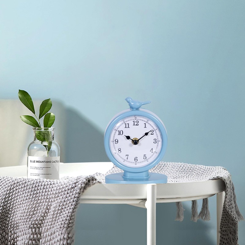 QIYAODECO Mantel Clock, Cornflower Blue