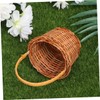 Gadpiparty 1PC mini rattan basket miniature woven baskets basket with
