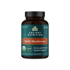 Ancient Nutrition Ancient Nutrition Mushroom Supplement, Organic Multi Mushroom Immune Support Tablet, Supports Stress Response, Gluten Free, Paleo and Keto Friendly, 60 Count