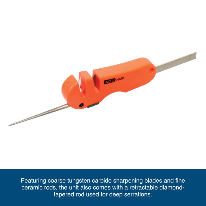 AccuSharp 4-in-1 Knife & Tool Sharpener, Coarse Tungsten Carbide Sharpening
