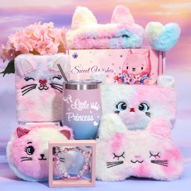 Gifts for 5 6 7 8 9 10 Years Old Girls,Birthday Gifts for Girls Age 5-10,Valentine's Day Little Princess Tumbler Headband Eye Mask Gifts For Little Girls