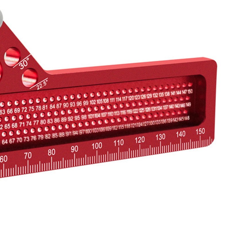 3D Multi Angle Measuring Ruler, Aluminum Alloy Triangle Tool, Hole
