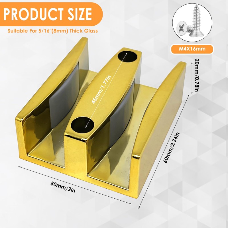50mm Wide Shower Door Bottom Guide Sliding Shower Door Bumpers