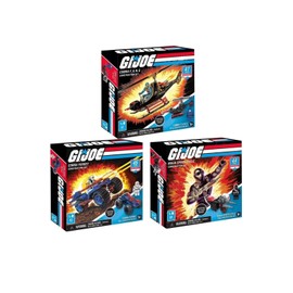 Forever Clever 3 GI Joe Military Vehicle Construction Sets, Building Kits (129 Total Pieces)