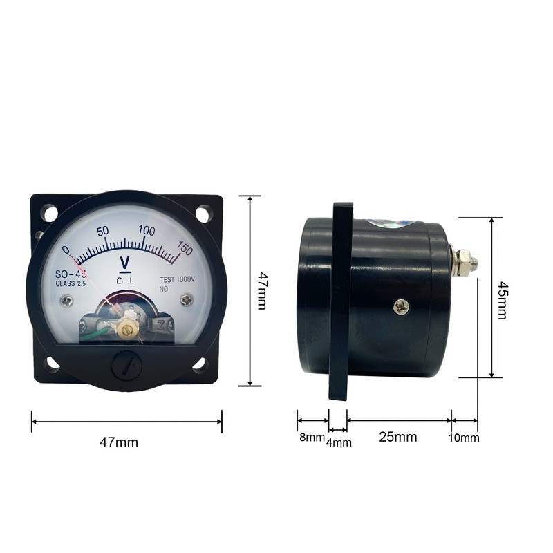 LEPEVNEY Analog Dial Panel Meter Voltmeter Gauge SO-45 Round Current