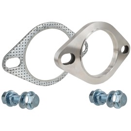 SHINTONES 2.75 Inch 2 Bolt Exhaust Flange and Gasket,Stainless Steel Exhaust Flange Connection Set with Flange Bolts and Nuts(70mm)