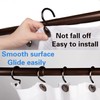 iToplin Metal Shower Curtain Hooks, Oil-Rubbed Bronze Rustproof Decorative Shower