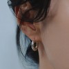 [D.Silver] Silver 925 Urban Loop One-Touch Earrings Silver / [D.Silver]