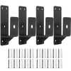 Ohiyoo 4 Pack Door Barricade Brackets 2 x 4 Door