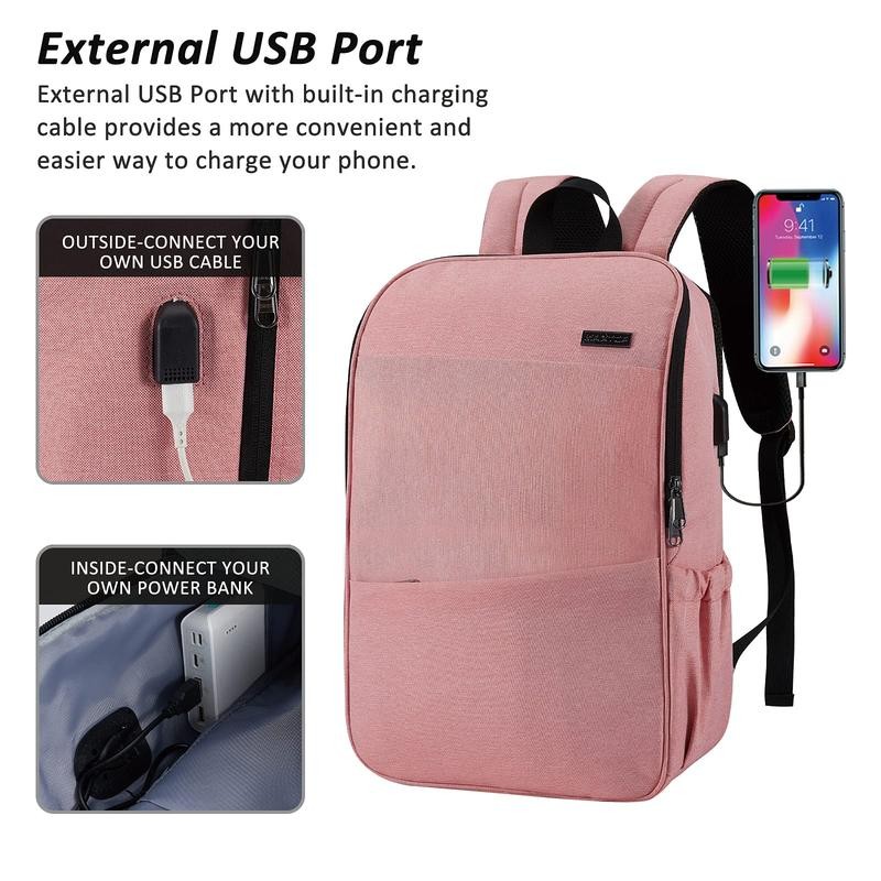 MAXTOP Laptop Backpack with USB Portand-ldeal for College, Work, Nursing,