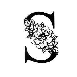 Metal Letters Wall Decor, 11.8 Inch Black 3D Letters, Decorative Hanging Alphabet Signs for Living Room Bedroom Party Wedding (S)