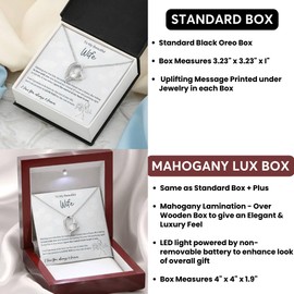 Momavo Jewelry To My Beautiful Wife - I Was Right When I Gave The Control Of My Heart To You, Forever Love Necklace , Souldmate , Gift For Wife, Gift for her, Idea Gift For Women, Christmas Birthday Gift, Valentine Gift , Box (Standard Box, 18k Yellow Go