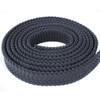 1 Inch PolyPro Rope - Soft Flat Hollow Braid (Black,