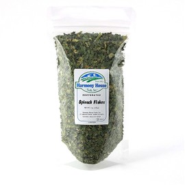 Harmony House Dried Spinach Flakes – Dehydrated Vegetables For Cooking, Camping, Emergency Supply and More (1 oz, ZIP Pouch)