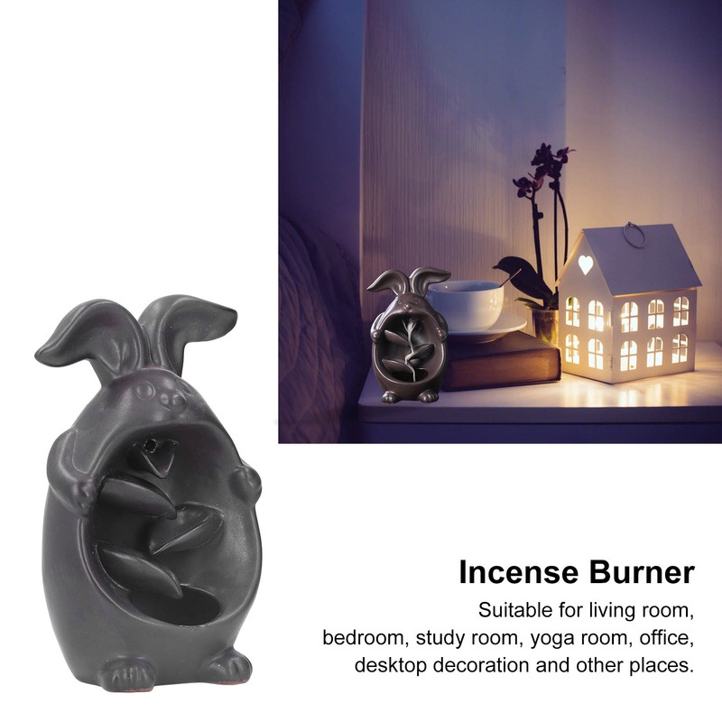 Incense Burner Bunny Shape Exquisite Beautiful Backflow Waterfall Aroma Burner