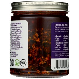 OO'mämē Fez Moroccan Chile Crisp (9.2 oz) - Warm Spices and Piquant Chiles with Jammy Figs and Crunchy Almonds - Vegan, Gluten-Free, Keto - Made in the USA Condiment