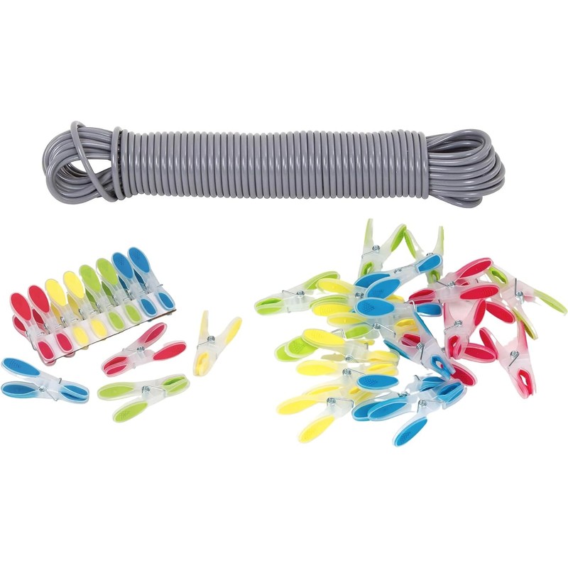 25m Washing Line Rope Strong Steel Core 3.5mm thickness Indoor-Outdoor