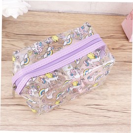 Mikinona Cosmetic Organizer Large Travel Bag Unicorn Jelly Makeup Bag Storage Pouch PVC Material Random Style