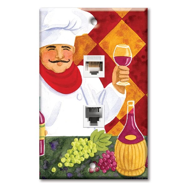 Art Plates - Decorative Printed 2 Port Data Wall Plate