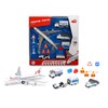 Majorette Dickie Airport Playset for Kids with Die-Cast Airplane, Ground