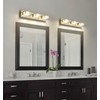 Joossnwell Brushed Nickel Bathroom Vanity Light Crystal 5CCT Dimmable Bathroom