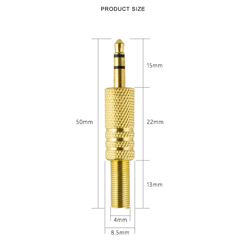 3.5mm Headphone Connector Welded Head Dual Channel Audio Speaker Plug