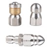 Sewer Rotating Button Jetter Nozzle, Stainless Steel Cleaning Tool Fixed