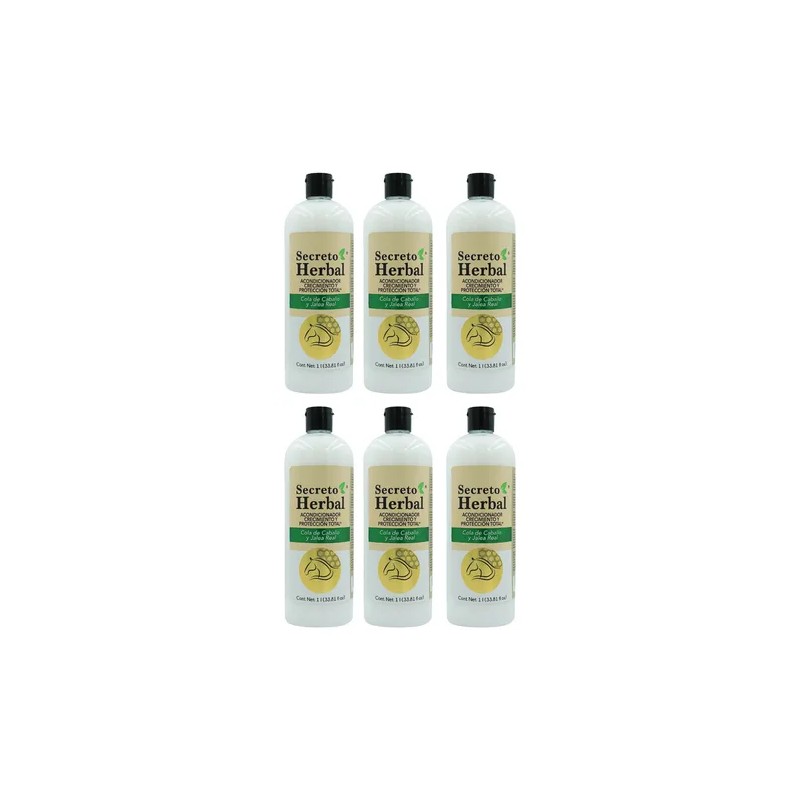 6 Pz Secreto Herbal Acondicionador Cola De Caballo Y Jalea