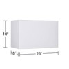 White Large Rectangular Hardback Lamp Shade 16" Wide x 8"