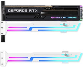 GSCOLER ARGB GPU Support Bracket, Universal Graphics Card GPU Brace Support, Multi Angle Adjustable GPU Sag Bracket for Video Cards, 16.8M RGB Modes GPU Stand Built-in 5V3PIN Addressable RGB Strip