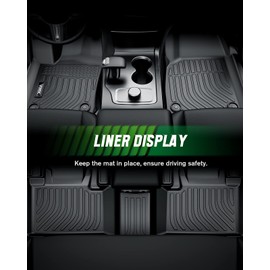 VIWIK Floor Mats Compatible for 2021 2022 2023 Model S, All Weather Custom Car Mats Full Set Include 1st & 2nd Row, Automotive Floor Liners TPE Black