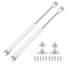 Bohaner 40N Gas Struts 2Pcs Cabinet Door Hinges Lift Up Spring Flap White Gas Strut Support Stay Bar Kitchen Cupboard Box 40N Pressure